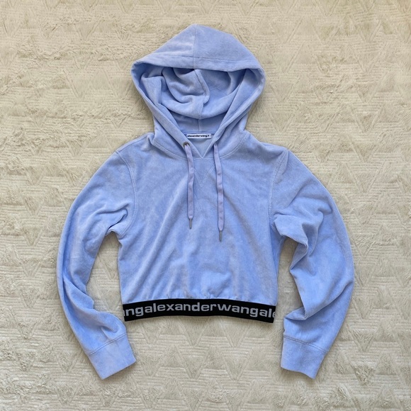 Alexander Wang T corduroy logo elastic hoodie - Picture 2 of 7